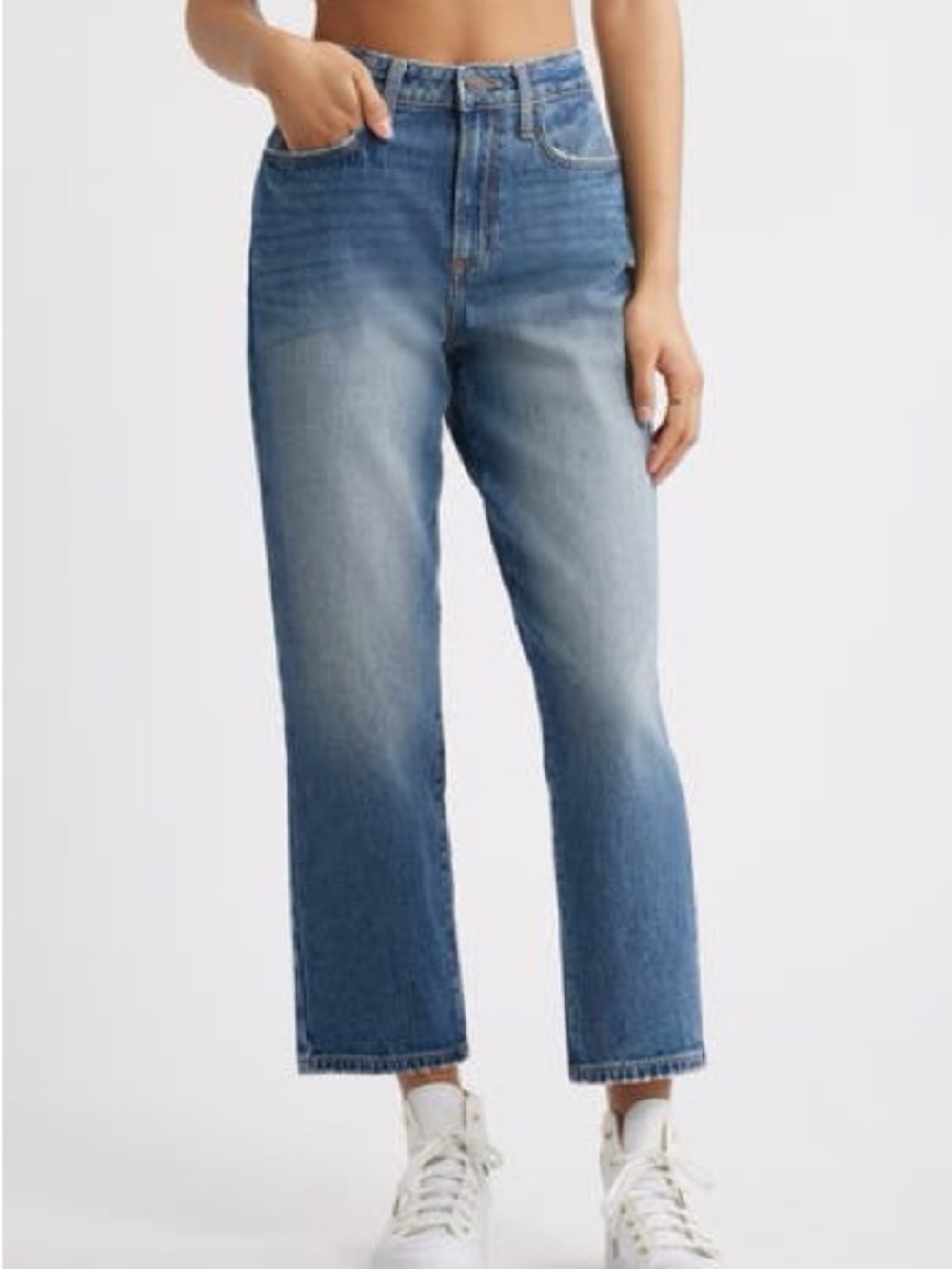 LIGHT WASH BP high rise 90s straight 27 jeans
